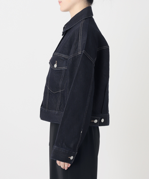 Spick & Span(スピックアンドスパン)の「《別注 / 》LEVI’S for Spick & Span LOOSE CROP TRUCKER(デニムジャケット・レディース・ネイビー・SMALL)」の5枚目の写真