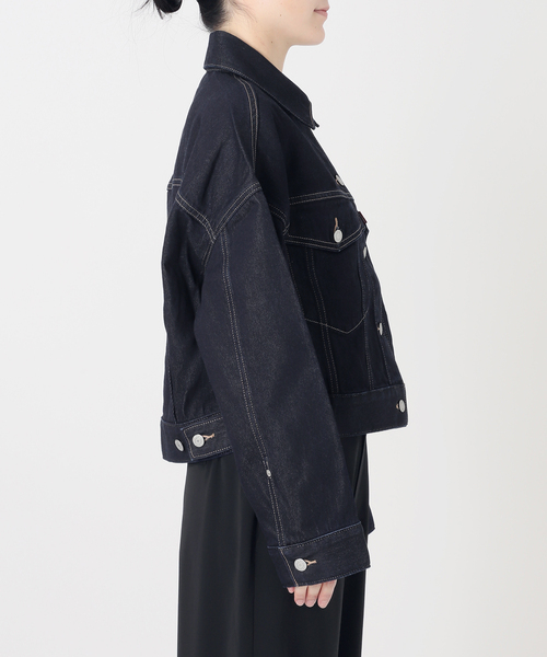 Spick & Span(スピックアンドスパン)の「《別注 / 》LEVI’S for Spick & Span LOOSE CROP TRUCKER(デニムジャケット・レディース・ネイビー・SMALL)」の7枚目の写真