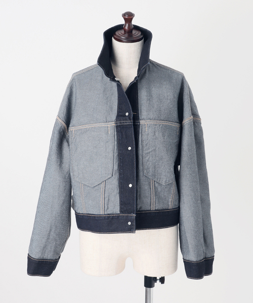 Spick & Span(スピックアンドスパン)の「《別注》LEVI’S(R) for Spick & Span LOOSE CROP TRUCKER(デニムジャケット・レディース・ネイビー・SMALL)」の20枚目の写真