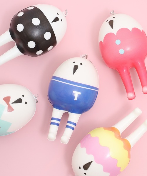 みにくいあひるの子スクイーズ マスコット 2点セット たまご型ケース付き たまごあしのもちっと癒されるスクイーズ(M)（おもちゃ）｜FUNALIVE