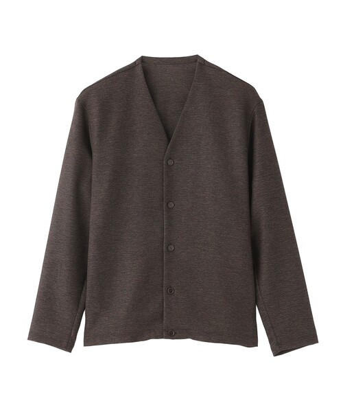 MACKINTOSH PHILOSOPHY(マッキントッシュ フィロソフィー)の「テーラードジャージー ノーカラージャケット ウール混起毛カラミ(ノーカラージャケット・メンズ・ダークブラウン/チャコールグレー/ダークネイビー・38/40)」の2枚目の写真