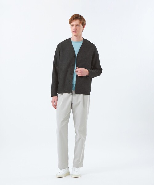 MACKINTOSH PHILOSOPHY(マッキントッシュ フィロソフィー)の「テーラードジャージー ノーカラージャケット ウール混起毛カラミ(ノーカラージャケット・メンズ・ダークブラウン/チャコールグレー/ダークネイビー・38/40)」の4枚目の写真