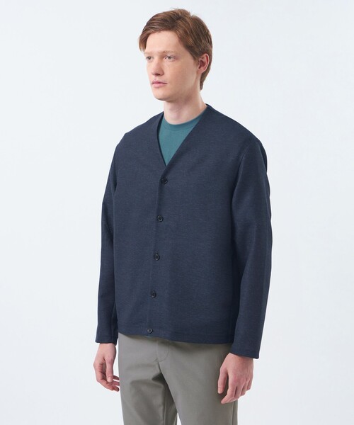 MACKINTOSH PHILOSOPHY(マッキントッシュ フィロソフィー)の「テーラードジャージー ノーカラージャケット ウール混起毛カラミ(ノーカラージャケット・メンズ・ダークブラウン/チャコールグレー/ダークネイビー・38/40)」の7枚目の写真