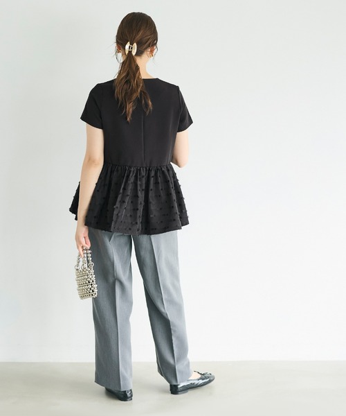 coca(coca)(コカ)の「リボンジャカードドッキングブラウス(シャツ/ブラウス・レディース・ネイビー/ブラック・L/M/S)」の11枚目の写真