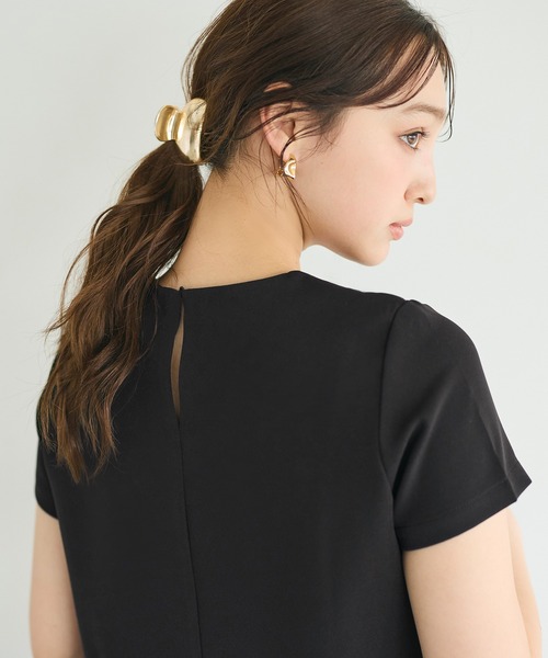coca(coca)(コカ)の「リボンジャカードドッキングブラウス(シャツ/ブラウス・レディース・ネイビー/ブラック・L/M/S)」の14枚目の写真