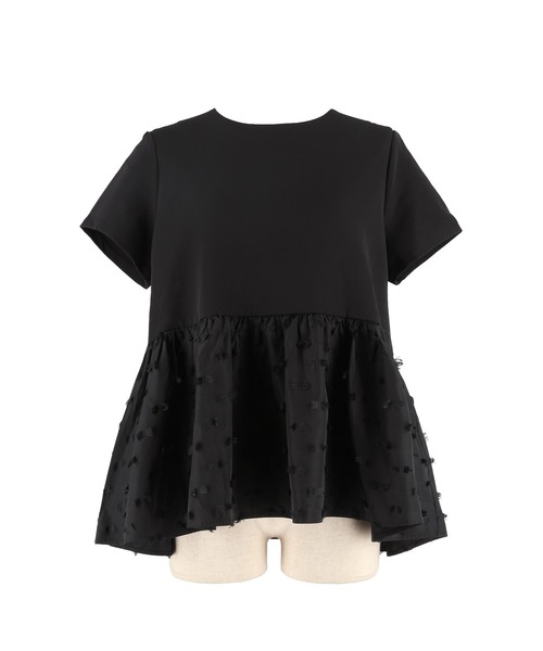 coca(coca)(コカ)の「リボンジャカードドッキングブラウス(シャツ/ブラウス・レディース・ネイビー/ブラック・L/M/S)」の20枚目の写真