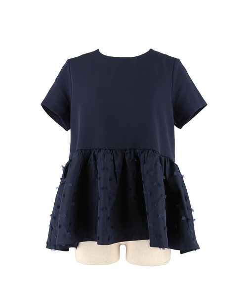 coca(coca)(コカ)の「リボンジャカードドッキングブラウス(シャツ/ブラウス・レディース・ネイビー/ブラック・L/M/S)」の21枚目の写真