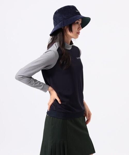 BEAMS GOLF（ビームスゴルフ）の「ORANGE LABEL / 切替 ストレッチ モックネック ロングスリーブシャツ（Tシャツ/カットソー・レディース・ネイビー/グリーン/ブラック・LARGE/SMALL/MEDIUM）」の16枚目の写真