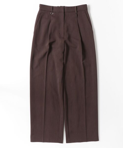 CLANE（クラネ）の「2WAY TUCK STRAIGHT PANTS 11110-7033（チノパンツ・レディース・その他/ブラック/ブラウン・1/2）」の2枚目の写真