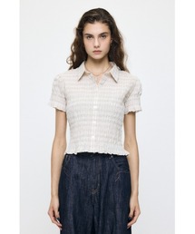 PLAID SHIRRING シャツ