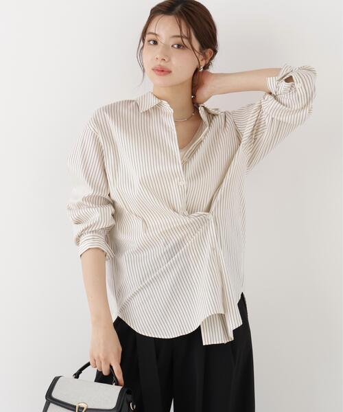 PROPORTION BODY DRESSING(プロポーションボディドレッシング)の「<a>2WAYシャツ / 1216210900(シャツ/ブラウス・レディース・ブルー/ホワイト系その他/ピンク・FREE)」の2枚目の写真