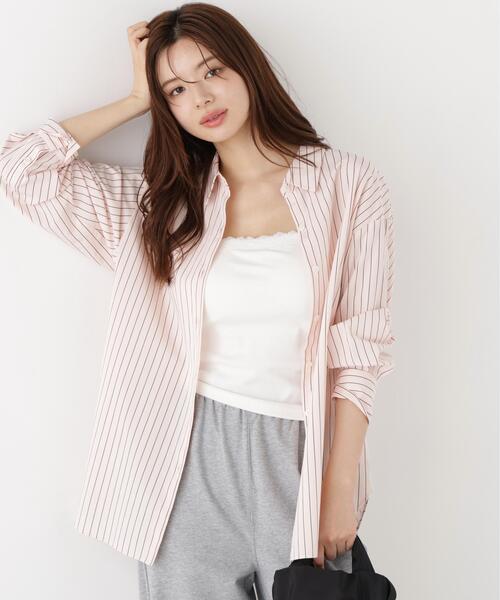 PROPORTION BODY DRESSING(プロポーションボディドレッシング)の「<a>2WAYシャツ / 1216210900(シャツ/ブラウス・レディース・ブルー/ホワイト系その他/ピンク・FREE)」の3枚目の写真