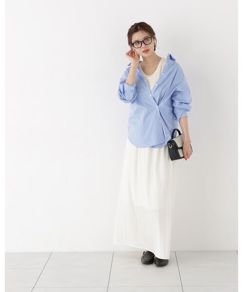 PROPORTION BODY DRESSING(プロポーションボディドレッシング)の「<a>2WAYシャツ / 1216210900(シャツ/ブラウス・レディース・ブルー/ホワイト系その他/ピンク・FREE)」の12枚目の写真