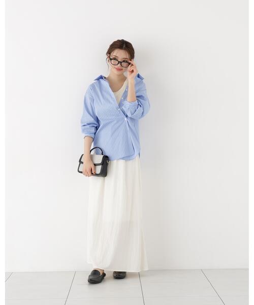 PROPORTION BODY DRESSING(プロポーションボディドレッシング)の「<a>2WAYシャツ / 1216210900(シャツ/ブラウス・レディース・ブルー/ホワイト系その他/ピンク・FREE)」の13枚目の写真