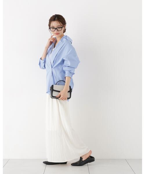 PROPORTION BODY DRESSING(プロポーションボディドレッシング)の「<a>2WAYシャツ / 1216210900(シャツ/ブラウス・レディース・ブルー/ホワイト系その他/ピンク・FREE)」の14枚目の写真