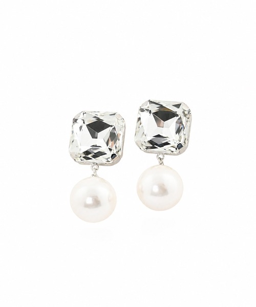 Narcissus(ナルシス)の「【Narcissus】ビジューパールピアス / 結婚式 フォーマル シルバー(ピアス(両耳用)・レディース・シルバー・FREE)」の1枚目の写真