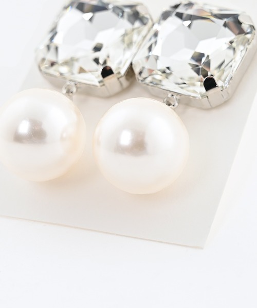 Narcissus(ナルシス)の「【Narcissus】ビジューパールピアス / 結婚式 フォーマル シルバー(ピアス(両耳用)・レディース・シルバー・FREE)」の3枚目の写真