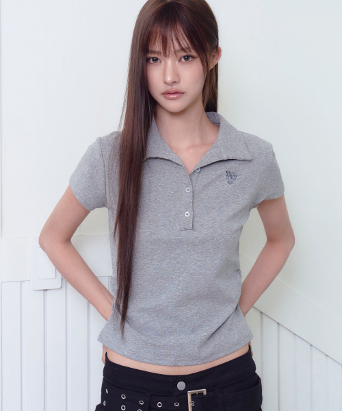 THE GREEN LAB（ザグリーンラボ）の「サイドシャーリングカラー半袖Tシャツ[ブラック]（ポロシャツ・レディース・その他・FREE）」の11枚目の写真