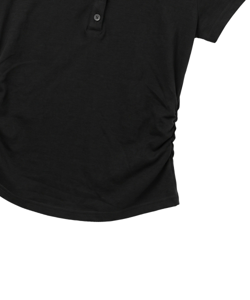 THE GREEN LAB（ザグリーンラボ）の「サイドシャーリングカラー半袖Tシャツ[ブラック]（ポロシャツ・レディース・その他・FREE）」の15枚目の写真