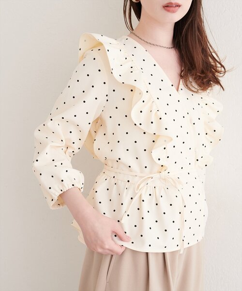 natural couture(ナチュラルクチュール)の「パフスリーブフリルブラウス(シャツ/ブラウス・レディース・その他1/その他5/その他3/その他4/その他2・FREE)」の3枚目の写真