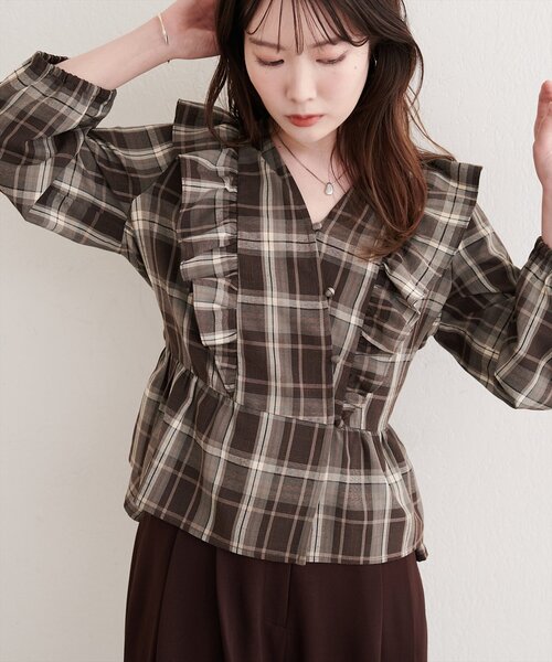 natural couture(ナチュラルクチュール)の「パフスリーブフリルブラウス(シャツ/ブラウス・レディース・その他1/その他5/その他3/その他4/その他2・FREE)」の14枚目の写真