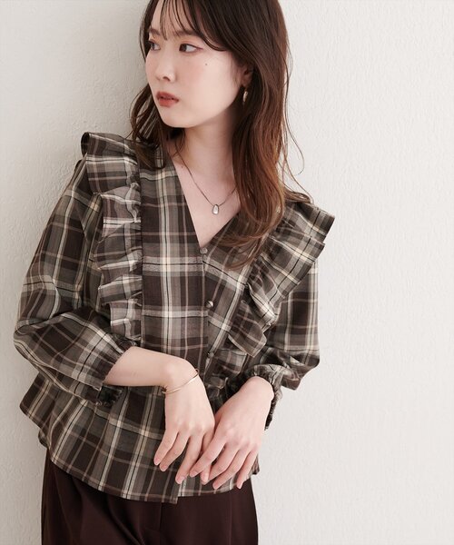 natural couture(ナチュラルクチュール)の「パフスリーブフリルブラウス(シャツ/ブラウス・レディース・その他1/その他5/その他3/その他4/その他2・FREE)」の15枚目の写真
