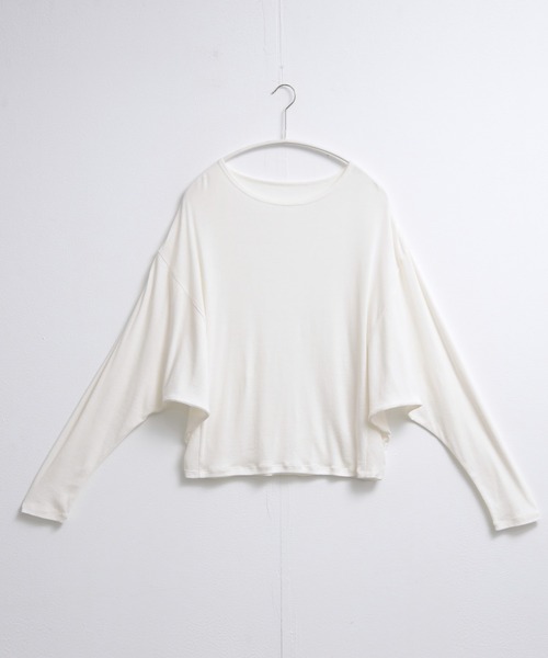 for/c(フォーシー)の「コットンシアードルマントップス【サスティナブル】(Tシャツ/カットソー・レディース・ブラック/オフホワイト・M/L)」の9枚目の写真