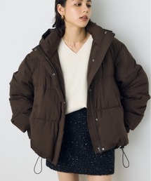 着丈バリエ【蓄熱効果】あったかい♪B-HEAT中綿フードブルゾン 秋服 冬服 スタンドネック ハイネック フード付き フード取り外し可能 お尻が隠れるMサイズ