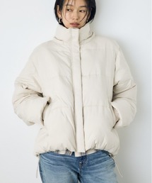 着丈バリエ【蓄熱効果】あったかい♪B-HEAT中綿フードブルゾン 秋服 冬服 スタンドネック ハイネック フード付き フード取り外し可能 お尻が隠れるMサイズ