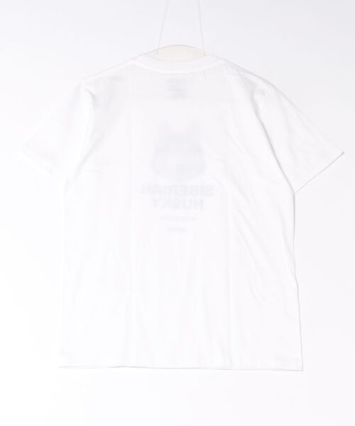 Moftique(モフティック)の「Moftique(モフティック) エントリーモデル 半袖Tシャツ アニマル シベリアンハスキー 犬 ドッグ ペット インクジェットプリント 褪せ感 4.0オンス 薄手 トップス カットソー 夏 カジュアル レディース ユニセックス(Tシャツ/カットソー・レディース・ホワイト・S)」の2枚目の写真