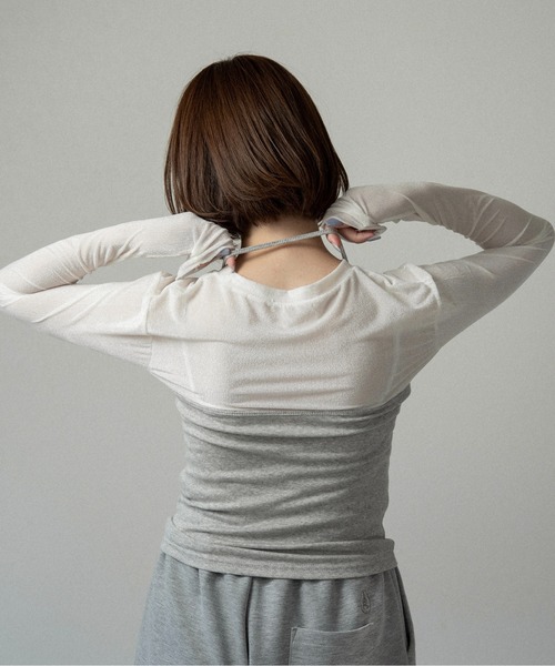 lawgy(ラウジー)の「halter neck arrange cami tops / ホルターネックアレンジキャミトップス(キャミソール・レディース・ブラウン/ヘザーグレー/ブラック・FREE)」の9枚目の写真