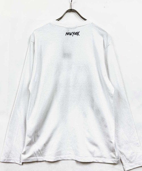 SHISKY（シスキー）の「グラフィックプリント リラックスロンT 長袖Tシャツ（Tシャツ/カットソー・メンズ・ブラック/ホワイト系その他/オートミール/ブラック系その他/杢グレー/オフホワイト/ネイビー/チャコールグレー・M/XL/L）」の19枚目の写真