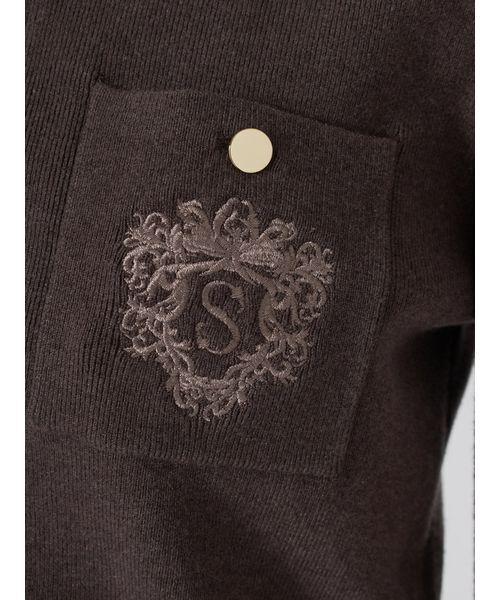 SNIDEL（スナイデル）の「エンブレムカーデティアードセットワンピース（ワンピース・レディース・ネイビー/ブラウン・F）」の11枚目の写真