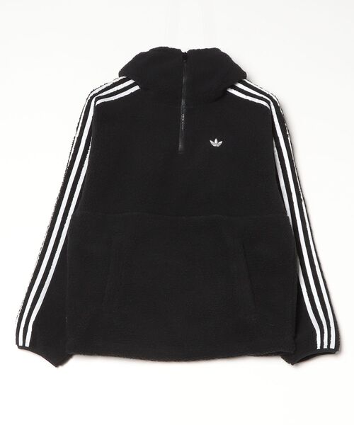 adidas（アディダス）の「adidas ORI  HOODED FLE JKT（その他トップス・レディース・ベージュ/ブラック・S/M/L）」の2枚目の写真