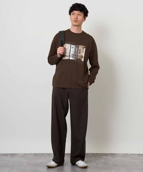 a.v.v(アーヴェヴェ)の「フォトプリントワイドシルエットカットソー(Tシャツ/カットソー・メンズ・ホワイト/ブラウン・46/48)」の13枚目の写真