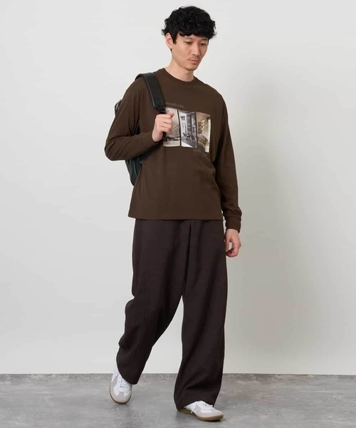 a.v.v(アーヴェヴェ)の「フォトプリントワイドシルエットカットソー(Tシャツ/カットソー・メンズ・ホワイト/ブラウン・46/48)」の14枚目の写真