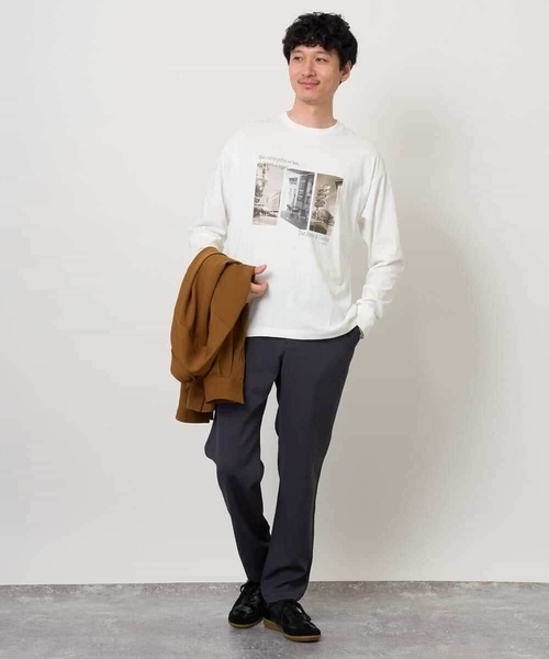 a.v.v(アーヴェヴェ)の「フォトプリントワイドシルエットカットソー(Tシャツ/カットソー・メンズ・ホワイト/ブラウン・46/48)」の16枚目の写真