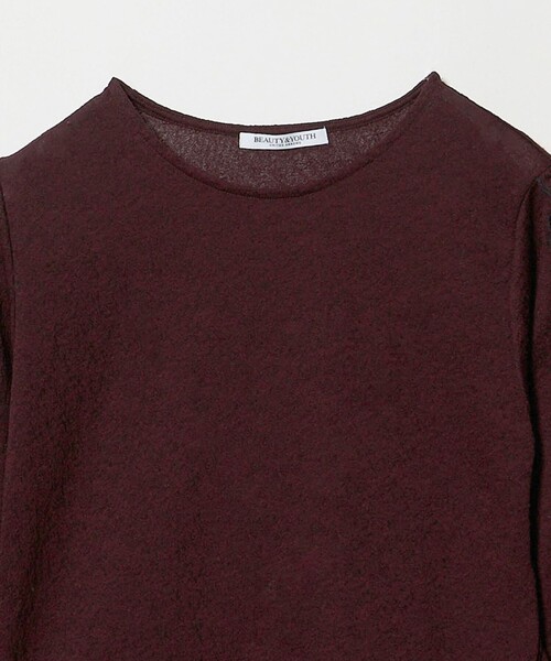 BEAUTY&YOUTH UNITED ARROWS(ビューティーアンドユースユナイテッドアローズ)の「コットンナイロン ジャガード フリル プルオーバー ウォッシャブル(Tシャツ/カットソー・レディース・ワイン/オフホワイト/ブラック・FREE)」の15枚目の写真