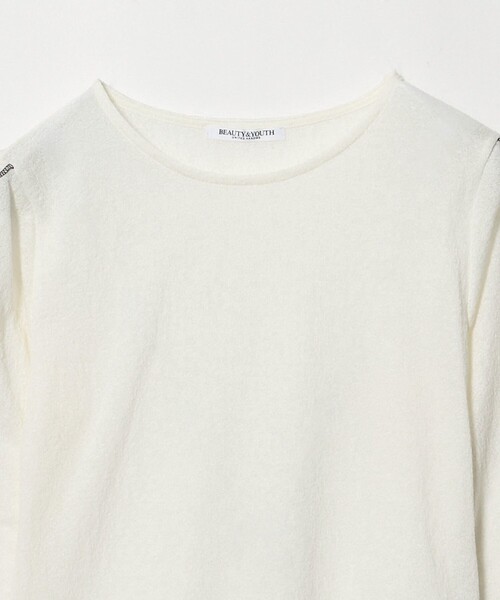 BEAUTY&YOUTH UNITED ARROWS(ビューティーアンドユースユナイテッドアローズ)の「コットンナイロン ジャガード フリル プルオーバー ウォッシャブル(Tシャツ/カットソー・レディース・ワイン/オフホワイト/ブラック・FREE)」の22枚目の写真