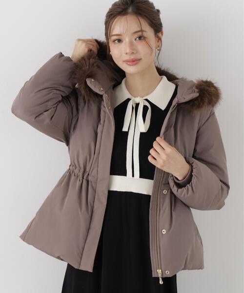 PROPORTION BODY DRESSING(プロポーションボディドレッシング)の「ウエストマークショートダウン / 1216255102(ダウンジャケット/コート・レディース・ブラック/ブルー/ホワイト系その他/ブラウン・SMALL/MEDIUM)」の6枚目の写真