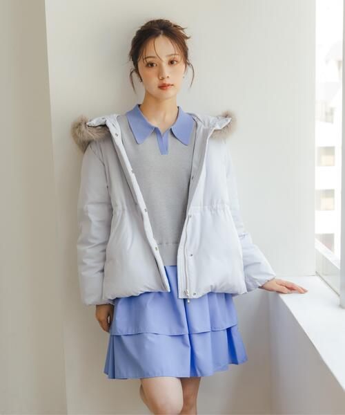 PROPORTION BODY DRESSING(プロポーションボディドレッシング)の「ウエストマークショートダウン / 1216255102(ダウンジャケット/コート・レディース・ブラック/ブルー/ホワイト系その他/ブラウン・SMALL/MEDIUM)」の9枚目の写真