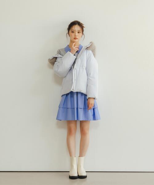PROPORTION BODY DRESSING(プロポーションボディドレッシング)の「ウエストマークショートダウン / 1216255102(ダウンジャケット/コート・レディース・ブラック/ブルー/ホワイト系その他/ブラウン・SMALL/MEDIUM)」の12枚目の写真