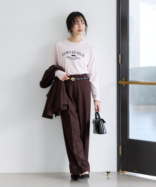 VIS(ビス)の「アソートプリントロングスリーブTシャツ(Tシャツ/カットソー・レディース・ホワイト/ピンク/ホワイト系その他・FREE)」の10枚目の写真