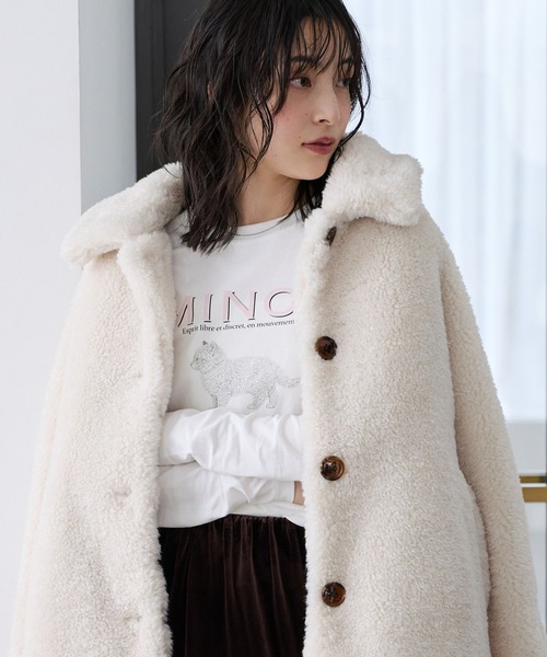 VIS(ビス)の「アソートプリントロングスリーブTシャツ(Tシャツ/カットソー・レディース・ホワイト/ピンク/ホワイト系その他・FREE)」の15枚目の写真