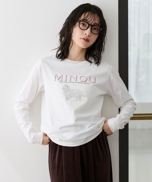VIS(ビス)の「アソートプリントロングスリーブTシャツ(Tシャツ/カットソー・レディース・ホワイト/ピンク/ホワイト系その他・FREE)」の17枚目の写真