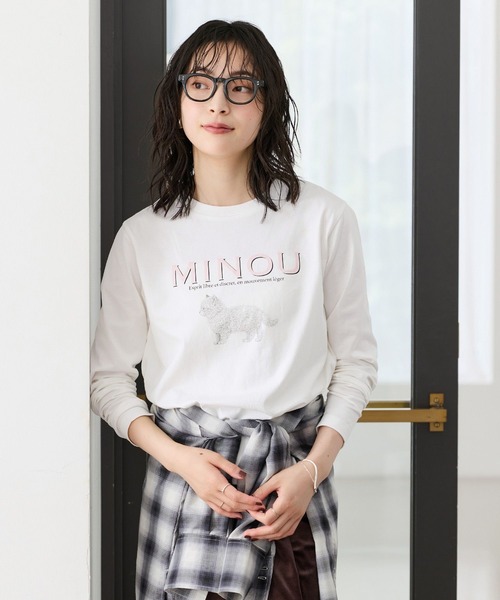 VIS(ビス)の「アソートプリントロングスリーブTシャツ(Tシャツ/カットソー・レディース・ホワイト/ピンク/ホワイト系その他・FREE)」の19枚目の写真