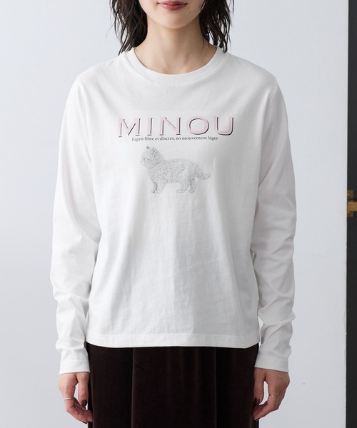 VIS(ビス)の「アソートプリントロングスリーブTシャツ(Tシャツ/カットソー・レディース・ホワイト/ピンク/ホワイト系その他・FREE)」の21枚目の写真