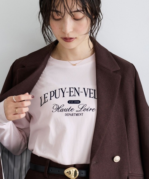 VIS(ビス)の「アソートプリントロングスリーブTシャツ(Tシャツ/カットソー・レディース・ホワイト/ピンク/ホワイト系その他・FREE)」の11枚目の写真