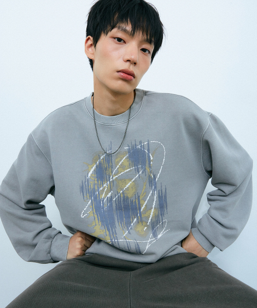 GAKKAI UNIONS(ガッカイユニオンズ)の「グリッチ PIGMENT スウェット ストーングレー(スウェット・レディース・その他・SMALL/MEDIUM/LARGE/X-LARGE)」の1枚目の写真