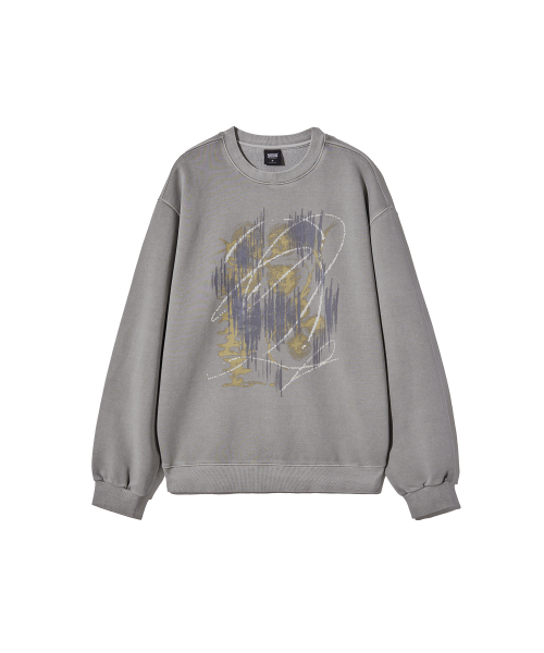 GAKKAI UNIONS(ガッカイユニオンズ)の「グリッチ PIGMENT スウェット ストーングレー(スウェット・レディース・その他・SMALL/MEDIUM/LARGE/X-LARGE)」の2枚目の写真